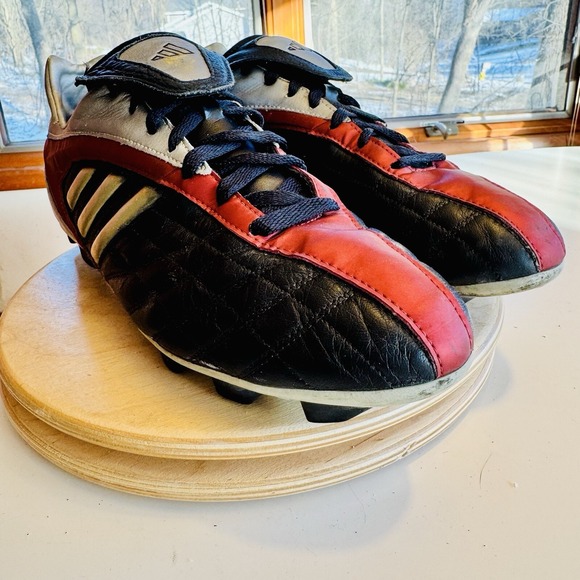 Vintage Adidas DX-2 TRX FG Men's Size 11 Football Cleats Boots Black Red Silver - Picture 3 of 9